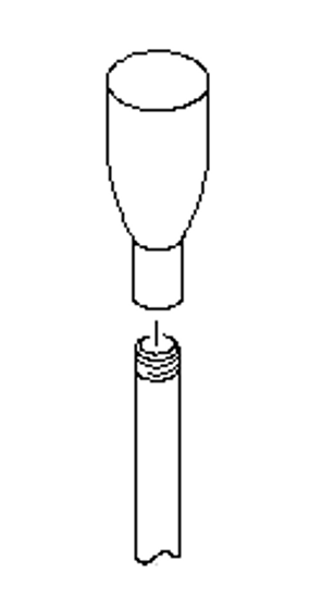 Dornbracht 04204003004-09 POP UP ROD WITH KNOB