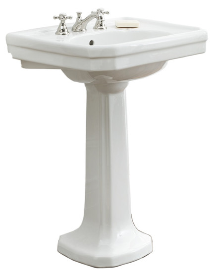 Cheviot 511/20-WH-1 MAYFAIR Pedestal Sink, White Sink