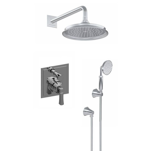 Graff G-7285-LM47S-PN Contemporary Pressure Balancing Shower Set (Rough & Trim), Polished Nickel