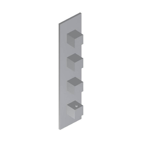 Graff G-8059-SH0-PN-T M-Series Square Thermostatic 4-Hole Trim Plate and Handle (Trim Only) , Polished Nickel