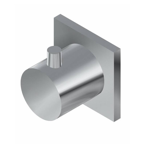 Graff G-8072-RH1-BAU-T M-Series Square Three-Way Diverter Valve Trim Plate and Round Handle , 24K Brushed Gold Plated
