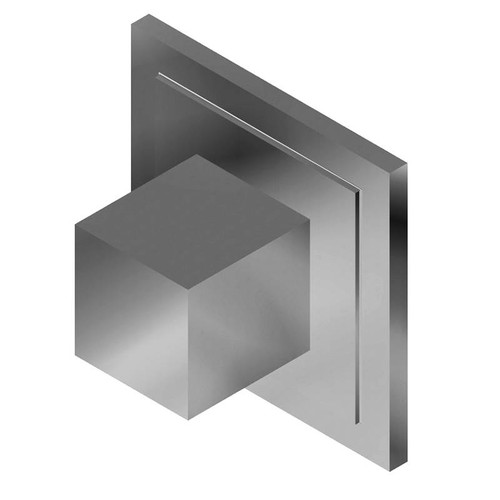 Graff G-8029-SH1-BNi-T M-Series Transitional Square 3-Way Diverter Trim Plate with Square Handle, Brushed Nickel