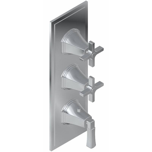 Graff G-8078-1L2C-OB-T M-Series Finezza UNO 3-Hole Trim Plate w/Finezza Handles (Vertical Installation), Olive Bronze