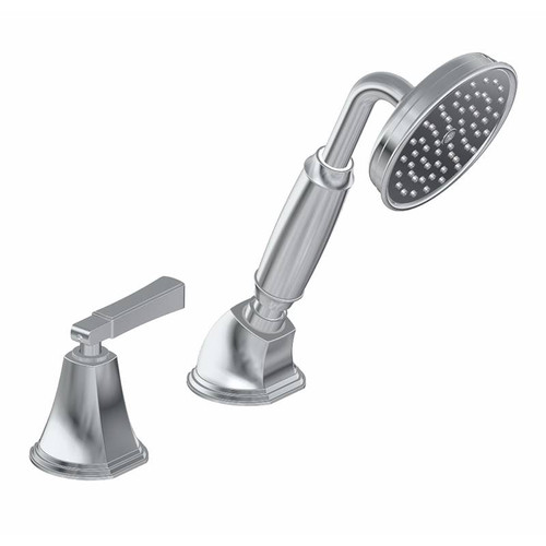 Graff G-6855-LM47B-UB-T Finezza UNO Deck-Mounted Handshower & Diverter Set w/Lever Handle (Trim Only) , Unfinished Brass