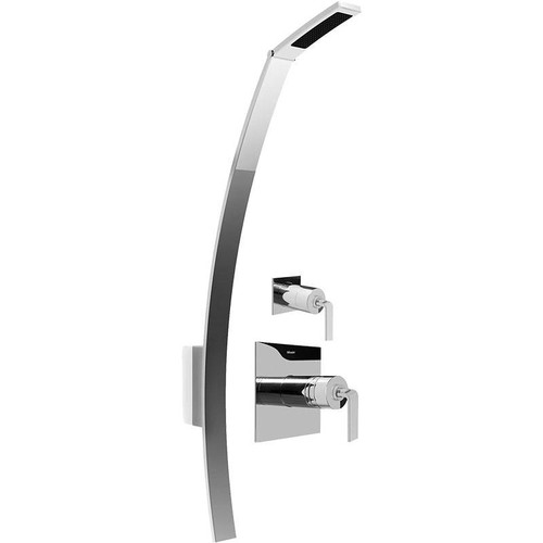 Graff GF4.000A-LM40S-SN Luna Thermostatic Shower Set (Rough & Trim), Steelnox (Satin Nickel)