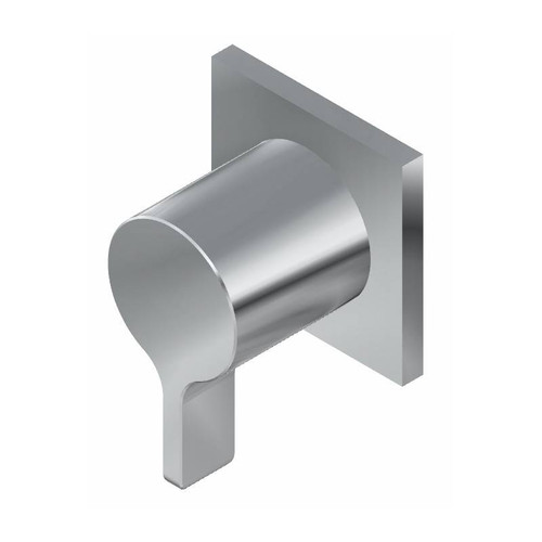 Graff G-8098-LM46E1-PC-T M-Series Square Stop/Volume Control Trim Plate and Terra Handle , Polished Chrome