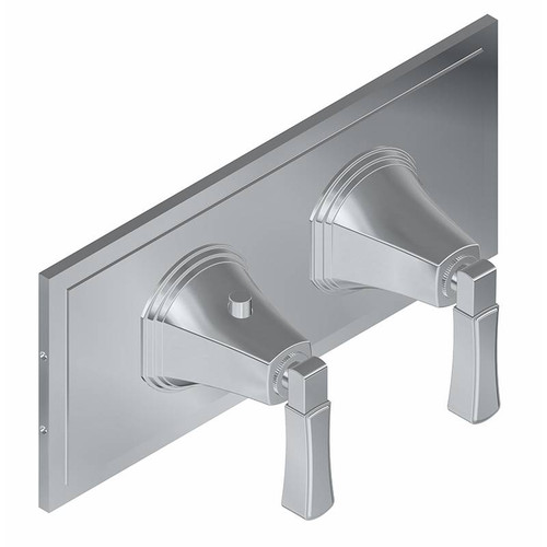 Graff G-8049H-LM47E0-PC-T M-Series Finezza UNO 2-Hole Trim Plate w/Lever Handles (Horizontal Installation), Polished Chrome