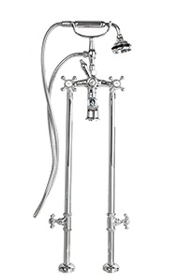 Cheviot 5117/3970-CH-LEV Free Standing Tub Filler With Hand Shower, Chrome Faucet