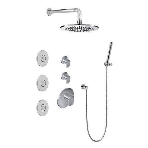 Graff GL3.112SH-LM45E0-PN-T M-Series Full Thermostatic Shower System (Trim Only) , Polished Nickel