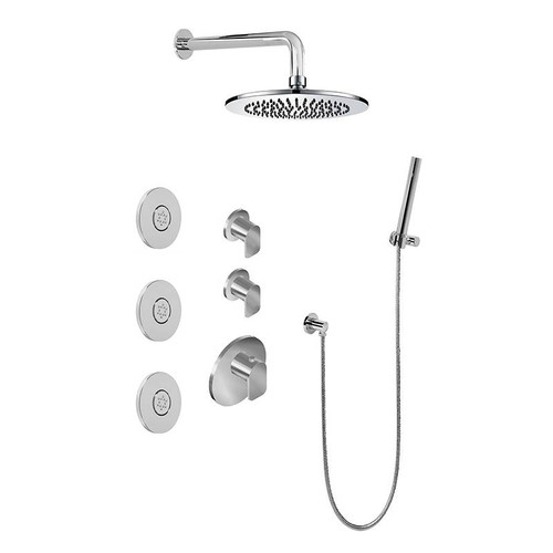 Graff GL3.112SH-LM42E0-SN-T M-Series Full Thermostatic Shower System (Trim Only) , Steelnox (Satin Nickel)