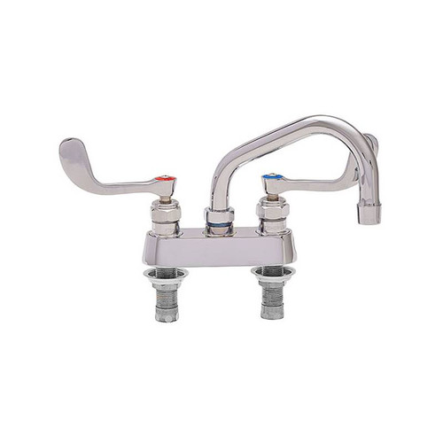 Fisher - 53880 - 4” Wall Body with Deck Mount Adapters, 12-inch Gooseneck Spout and Lever Handles 