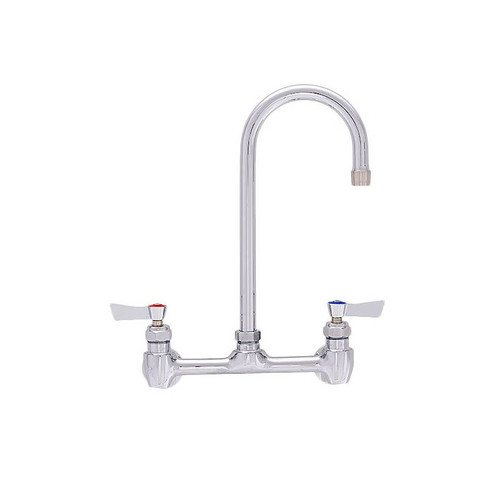 Fisher - 53260 - 8? Wall Mounted Faucet with Eccentrics, 6-inch Gooseneck Spout and Lever Handles 