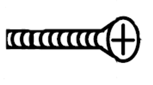 Symmons DF-9 Screw, (2) 8-32 x 1 3/4, Brass