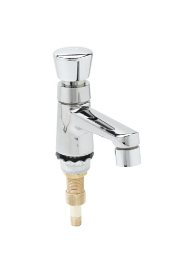 T&S Brass - B-0713 - Sill Faucet, Self Closing Metering Valve w/Cap, Vandal Resistant Aerator
