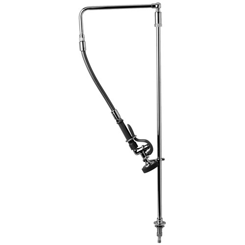 T&S Brass - B-0141 - Pre-Rinse, 12-inch Overhead Swivel Arm, Mixing Faucet Base (B-0512)