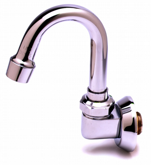T&S Brass - B-0529 - Swivel Gooseneck, Wall Mount, Aerator, 2-3/4-inch Spread, 4-3/4-inch Height