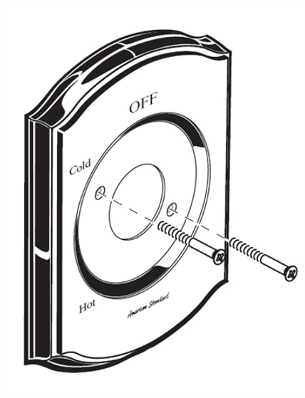 American Standard M962593-2950A - ESCUTCHEON AND SCREW FOR 6001 NEO, SATIN