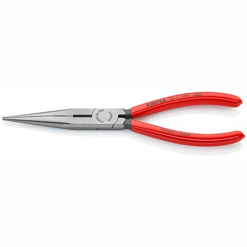 Knipex 26 11 200 SBA - Long Nose Pliers with Cutter, Red