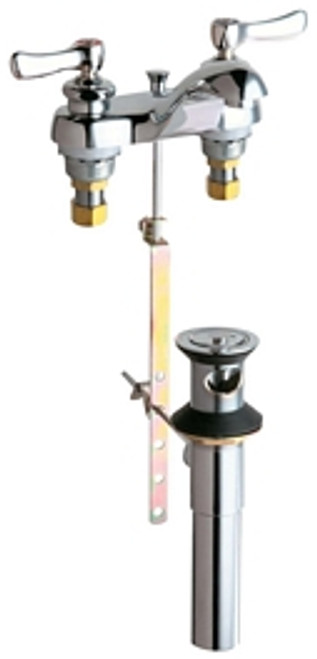 Chicago Faucets - 797-XKABCP - 4 inch Lavatory Faucet with Ceramic Disc Cartridges and Pop-Up Drain