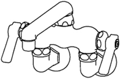 Chicago Faucets - 772-SSABCP - 3-3/8-inch Center Deck Mounted Sink Faucet Chicago Faucets - 772-SSABCP - 3-3/8-inch Center Deck Mounted Sink Faucet