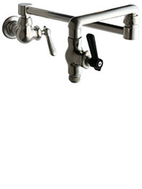 Chicago Faucet - 515-241NHF - Wall Mounted Pot Filler Faucet, Brushed Nickel Finish Chicago Faucet - 515-241NHF - Wall Mounted Pot Filler Faucet, Brushed Nickel Finish