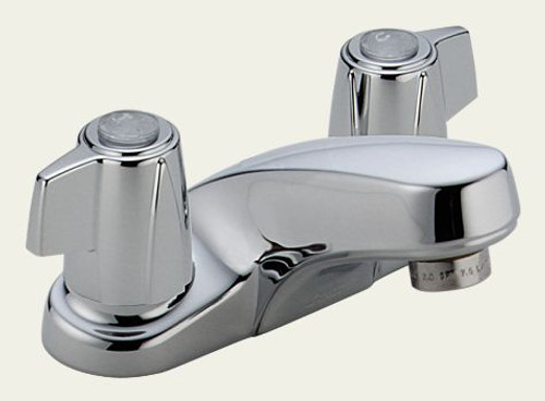 Delta 2500LF Classic: Two Handle Centerset Lavatory Faucet, Chrome Delta 2500LF Classic: Two Handle Centerset Lavatory Faucet, Chrome