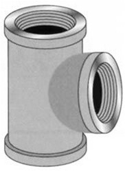 Pasco - 7316 - 1 X 1/2 BR RED TEE