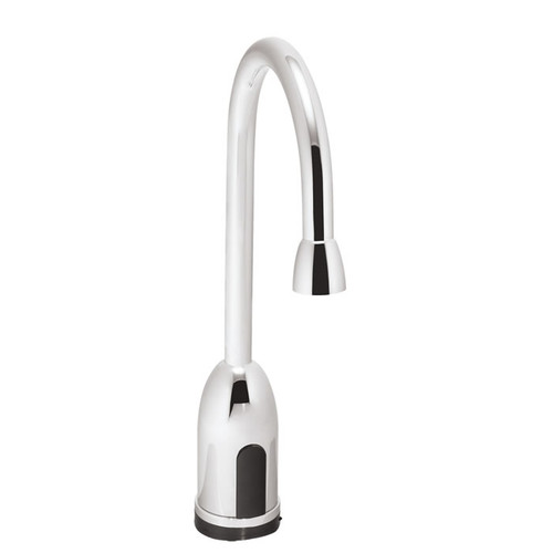 Speakman S-9201 - AC powered/plug-in slim gooseneck faucet. Solenoid with built-in filter. Electronics housed above counter. All brass body and spout. 120-second time out feature prevents floods. Meets ASME A112.18.1/CSA B125.1