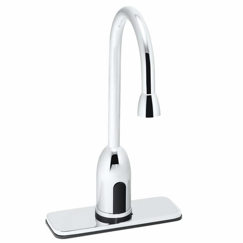 Speakman S-9211 - AC powered/plug-in slim gooseneck faucet. Solenoid with built-in filter. Electronics housed above counter. All brass body and spout. 120-second time out feature prevents floods. Meets ASME A112.18.1/CSA B125.1