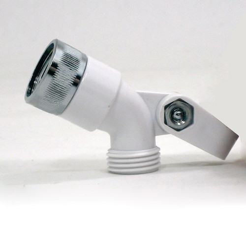 Speakman VS-120 - Swivel connector, white, for use with handheld shower and slide bar, 1/2-inch NPSM inlet, 1/2-inch NPSF outlet