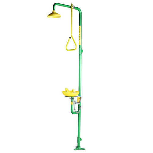 Speakman SE-695 - Stay open shower with pull rod activation, SE-495 eye/face wash.