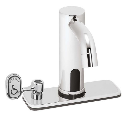 Speakman S-9417 - AC powered/plug-in lavatory faucet. Solenoid with built-in filter. Electronics housed above counter. Solid brass body and spout. 60-second time out feature prevents floods. Meets ASME A112.18.1/CSA B125.1