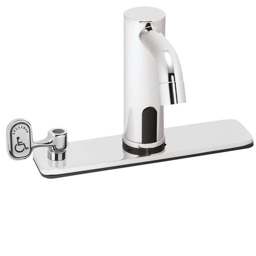 Speakman S-9428 - AC powered/plug-in lavatory faucet. Solenoid with built-in filter. Electronics housed above counter. Solid brass body and spout. 60-second time out feature prevents floods. Meets ASME A112.18.1/CSA B125.1