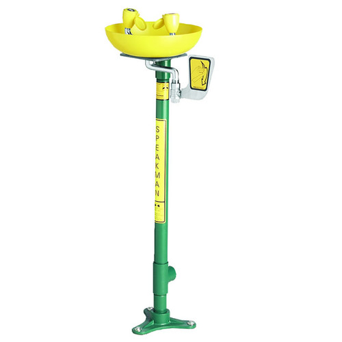 Speakman SE-583 - Pedestal mounted, yellow plastic bowl.