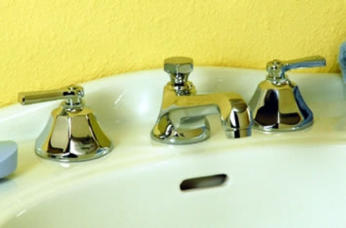 Strom Plumbing - P0805C Mississippi Chrome Plated Widespread Lavatory Faucet with Lever Handles and Pop-Up Drain