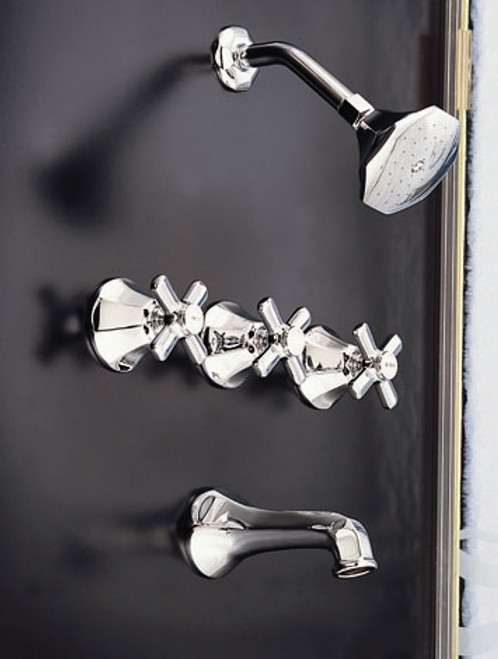 Strom Plumbing - P0806C - CHROME DECO T&S SET W/LEVERS