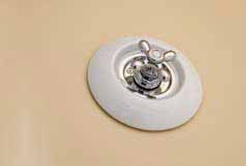 Strom Plumbing P1040C -CHROME THERMOSTATIC  CONTROL VALVE WITH ROUND PORCELAIN PLATE AND 4 SPOKE HANDLE