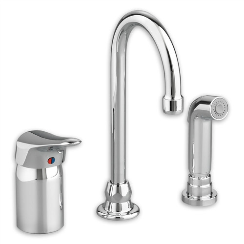 American Standard 6114.300 - Monterrey Single Control Gooseneck Kitchen Faucet with Remote Valve and Side Spray