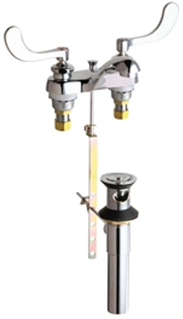 Chicago Faucets - 797-317ABCP - 4-inch Center Lavatory Faucet with Pop-Up Drain