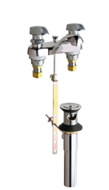 Chicago Faucets - 797-335ABCP - 4-inch Center Lavatory Faucet with Pop-Up Drain