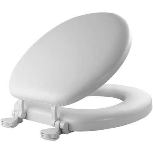 15EC 000 - Mayfair Round Cushioned Vinyl Soft Toilet Seat, White