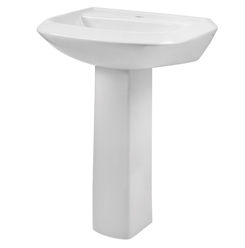 Gerber 23-591 Avalanche Petite Single Hole Ped Lav Combo: 13-591 Lav w/ 29-834 Ped White