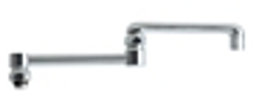 Chicago Faucets DJ13JKABRCF - 13-inch Double-jointed Swing Spout, Rough Chrome Finish Chicago Faucets DJ13JKABRCF - 13-inch Double-jointed Swing Spout, Rough Chrome Finish