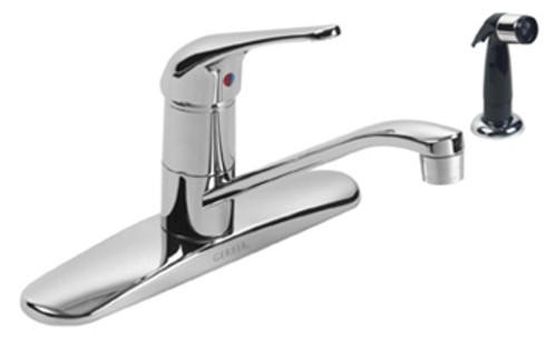 Gerber - 40-122 Maxwell Single Handle Kitchen Faucet with Side Spray - 8-Inch Centers