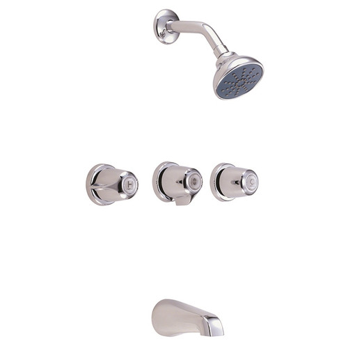 Gerber 48-030 Gerber Classics Three Handle Threaded Escutcheon Tub & Shower Fitting With Ips/Sweat Connections & Threaded Spout (2.0gpm) Gerber 48-030 Gerber Classics Three Handle Threaded Escutcheon Tub & Shower Fitting With Ips/Sweat Connections & Threaded Spout (2.0gpm)