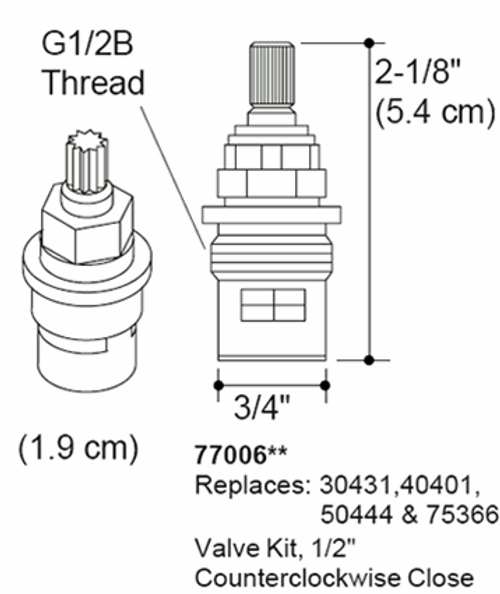 Kohler® - GP77006 - Cold Water Cartridge