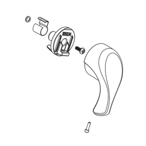 Moen 100224P - Polished Brass Lever handle kit, Chateau® & Moentrol® single-handle tub/shower