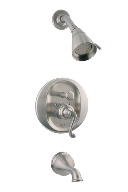 Meridian 2007220 - Pressure Balancing Tub & Shower Set (Solid Brass Construction) - Brushed Nickel