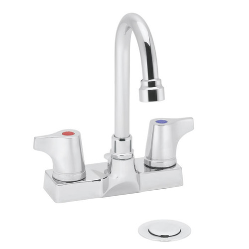 Speakman SC-3098 - Commander centerset faucet with 3 3/4-inch deep gooseneck rigid or swivel and wing handles