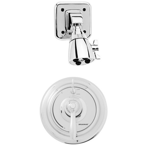 Speakman SM-5420 - SM-5400 thermostatic/pressure balance valve and S-2280 wall mounted showerhead.  Valve body with integral stops. Speakman SM-5420 - SM-5400 thermostatic/pressure balance valve and S-2280 wall mounted showerhead.  Valve body with integral stops.